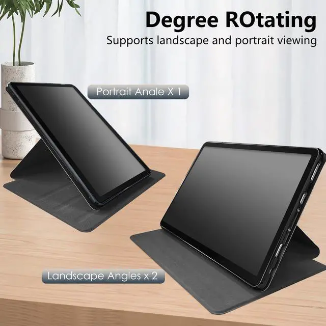 Alt view image 3 of 5 - for All-New Amazon Kindle Fire HD 10 Tablet Case (13th Generation, 2023 Release) 10.1", 360 Degree Rotating Stand Cover with Auto Wake Sleep Case for Fire Tablet 10 2023,Highland Cow Ox Cattle