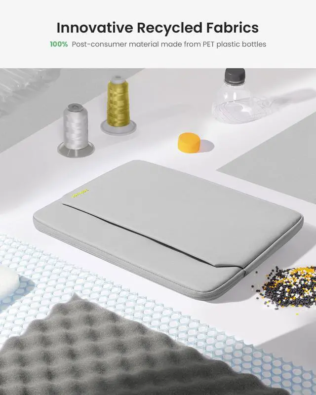 Alt view image 5 of 5 - tomtoc Slim Laptop Sleeve for 16-inch MacBook Pro M4/M3/M2/M1 Pro/Max 2024-2019, XPS 15 Surface Book 3 The New Blade 16, Recycled Water-Resistant Protective Laptop Case Bag