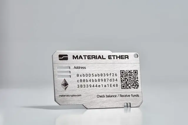 Alt view image 2 of 5 - Material Ether - Physical ETH Wallet - Unhackable - Designed to Last a Lifetime - Manufactured Under Strict Security and Privacy Measures - ERC-20 / EVM/MetaMask Compatible