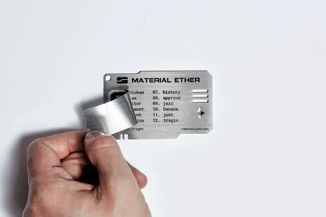 Alt view image 3 of 5 - Material Ether - Physical ETH Wallet - Unhackable - Designed to Last a Lifetime - Manufactured Under Strict Security and Privacy Measures - ERC-20 / EVM/MetaMask Compatible