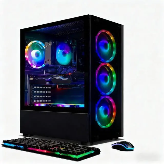Main image of STGAubron Gaming PC Desktop Computer, Intel Core i7-6700 up to 4.0G, GeForce RTX 2060S 8G, 32GB DDR4, 1TB SSD, 600M WiFi, BT 5.0, RGB Fan x6, Windows 11 Home