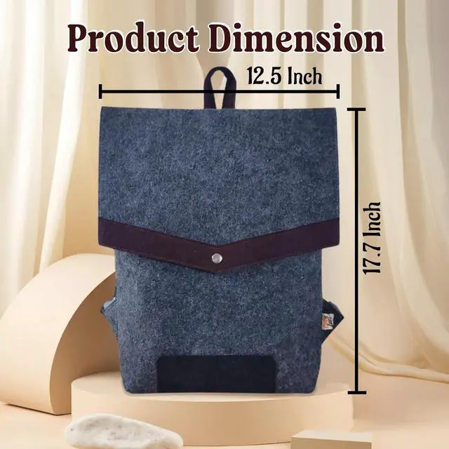 Alt view image 5 of 5 - CRAFTYLINES Eco-Friendly Casual Backpack RECYCLED FROM 18 PLASTIC BOTTLES | Stylish Laptop Backpack Fits 15.6 Laptop/Tablet for Men & Women | Daypack, Travel Bag, Sustainable BookBag