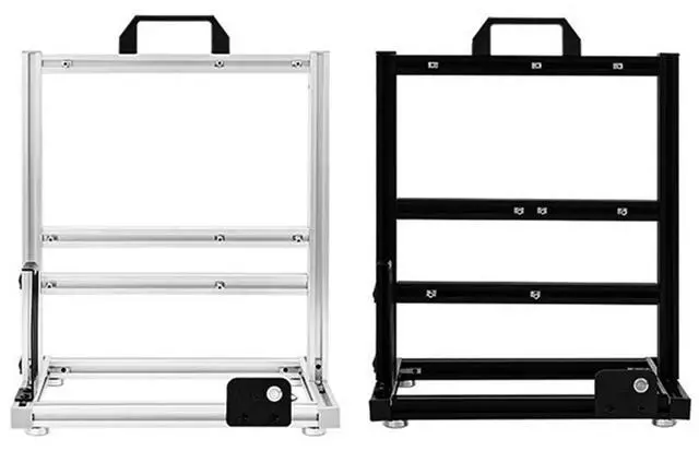 Alt view image 2 of 5 - PC Test Bench Motherboard Case, Aluminum Open Frame Computer Case Rack Bracket, Support ATX and 180 Water-Cooled,DIY Creative Personality Chassis Set, Vertical Overclocking, Silvery