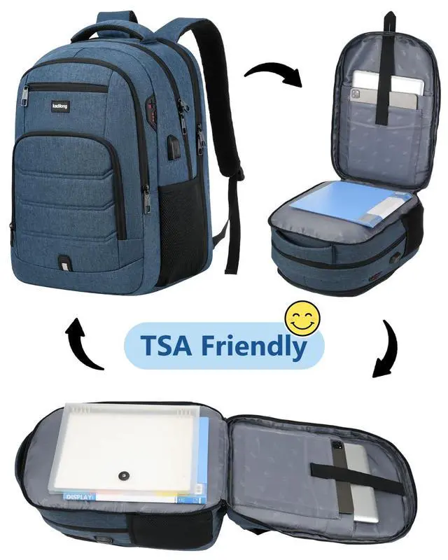 Alt view image 2 of 5 - kadilong Laptop Backpack for Men,School Bookbag for Teens Boys with USB Port for College Business