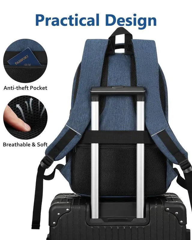 Alt view image 5 of 5 - kadilong Laptop Backpack for Men,School Bookbag for Teens Boys with USB Port for College Business