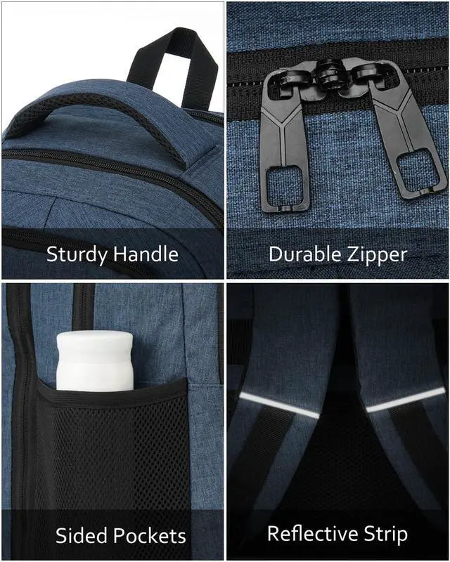 Alt view image 4 of 5 - kadilong Laptop Backpack for Men,School Bookbag for Teens Boys with USB Port for College Business