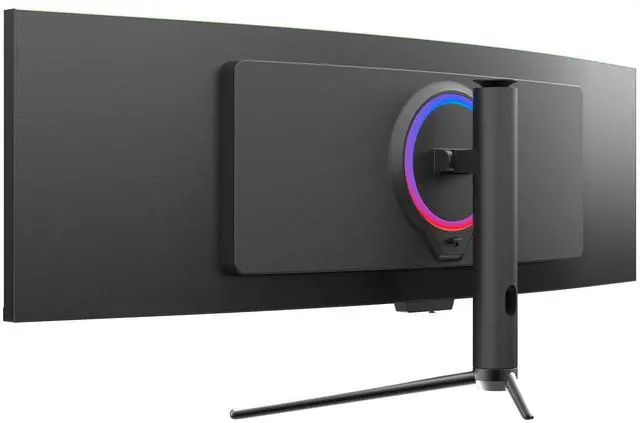 Alt view image 5 of 5 - GAMEPOWER DQ49 inch Curved Ultrawide Gaming Monitor, 1Ms, 120Hz Refresh Rate, 32:9, DQHD, 5K 5120x1440p, R1800, 99% sRGB, HDR400, DisplayPort, HDMI, FreeSync, Gsync, Height - Tilt Adjustable