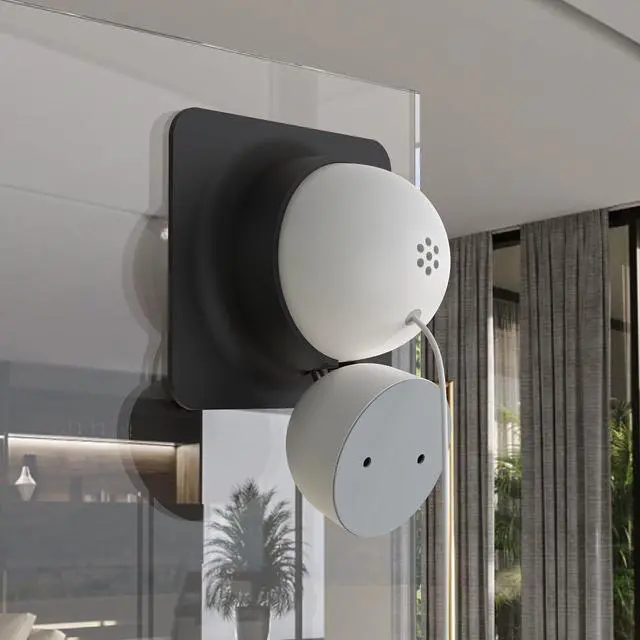 Alt view image 5 of 5 - TIUIHU Silicone Cover for Google Nest Cam Indoor(Wired)-2nd Gen (Black, 2*Pack)