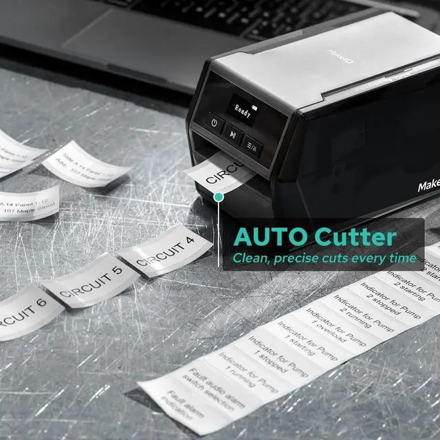 Alt view image 5 of 5 - Makeid D50 Industrial Label Printer, Desktop Label Maker 2" Print Head, Mobile APP & PC Editor Compatible, 2600mAh Li-ion Battery, Come with 1.97" W x 26.24ft L Label Heavy-Duty Labeler for Job Sites