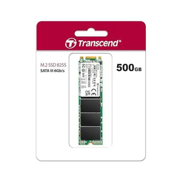 Alt view image 2 of 5 - Transcend 500GB M.2 2280 SATA III SSD, Up to 530MB/s, Compatible with Ultrabook Laptop PC Desktop, 3D TLC NAND Flash Internal Solid State Drive, LDPC Error Correction ECC, B+M Key SLC Cache - MTS825S