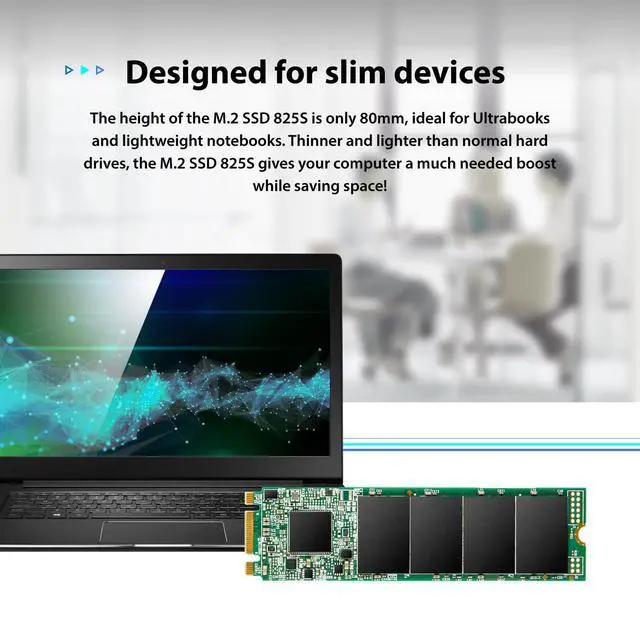 Alt view image 5 of 5 - Transcend 500GB M.2 2280 SATA III SSD, Up to 530MB/s, Compatible with Ultrabook Laptop PC Desktop, 3D TLC NAND Flash Internal Solid State Drive, LDPC Error Correction ECC, B+M Key SLC Cache - MTS825S