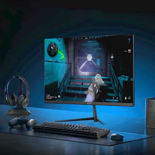 Alt view image 4 of 4 - ZZA 24.5" 120Hz Curved Gaming Monitor | FHD 1080P Frameless Design, AMD FreeSync, Low Motion Blur, Eye Care Technology, DisplayPort & HDMI Connectivity, VESA Wall Mount Compatible - Black