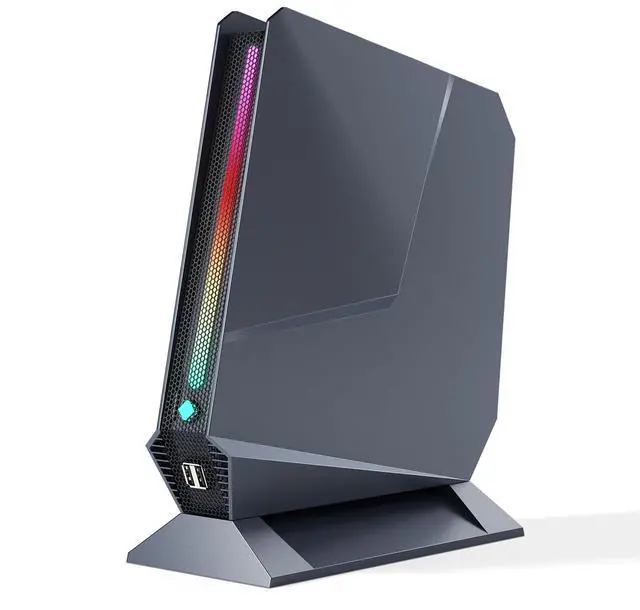 Main image of KEEPHAPY Mini PC, Core i7 8750H(8C/16T up to 4.1GHz), GTX 1050 Graphics Mini Computer with RGB Lights, 16GB DDR4 RAM, 512 NVMe SSD, Triple Display, WiFi Ready, Win 11 Pro, Sliver