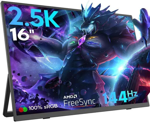 Main image of KEEPTIME 16'' 2.5K 144Hz Portable Gaming Monitor for Laptop, 2560P×1440P IPS Screen with HDR, 1000:1 FreeSync, Ultra Slim & Eye Care,Travel Monitor External Screen for Laptop, PC, PS5, Mac, Xbox