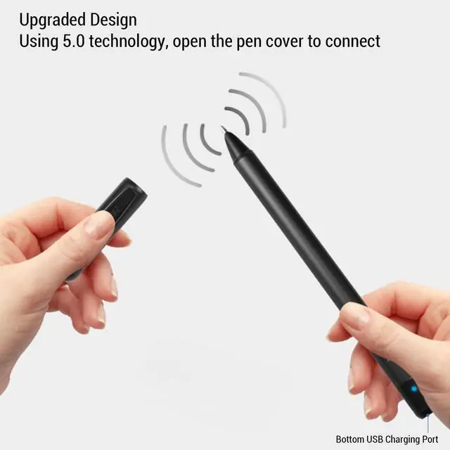 Alt view image 3 of 5 - Digital Smart Pen and Notebook, Real Time Sync for Digitizing, Convert to Text, Offline Storage, Sharing Paper Notes, Smartpen Writing Set for Phones, Tablets, Study Notes (Black)