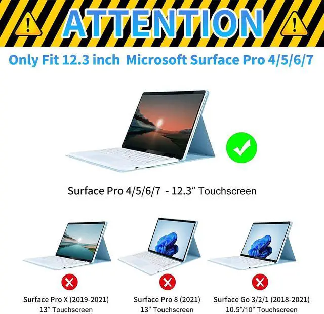 Alt view image 2 of 5 - GFRGTFHYT Case for Microsoft Surface Pro 7/7 Plus/Pro 6/5/4/LTE 12.3 Inch PU Leather Slim Lightweight Multiple Angles Stand Smart Cover with Auto Wake/Sleep, Flowers