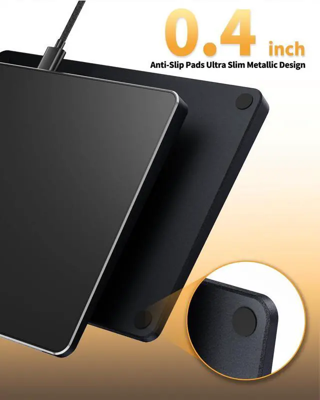 Alt view image 3 of 5 - ProtoArc Wired USB Trackpad for Windows 10/11, Large High-Precision Wired Trackpad Mouse with Multi-Gesture, Ultra Slim Portable Aluminum Touchpad Mouse for Computer/Desktop/Laptop, Black