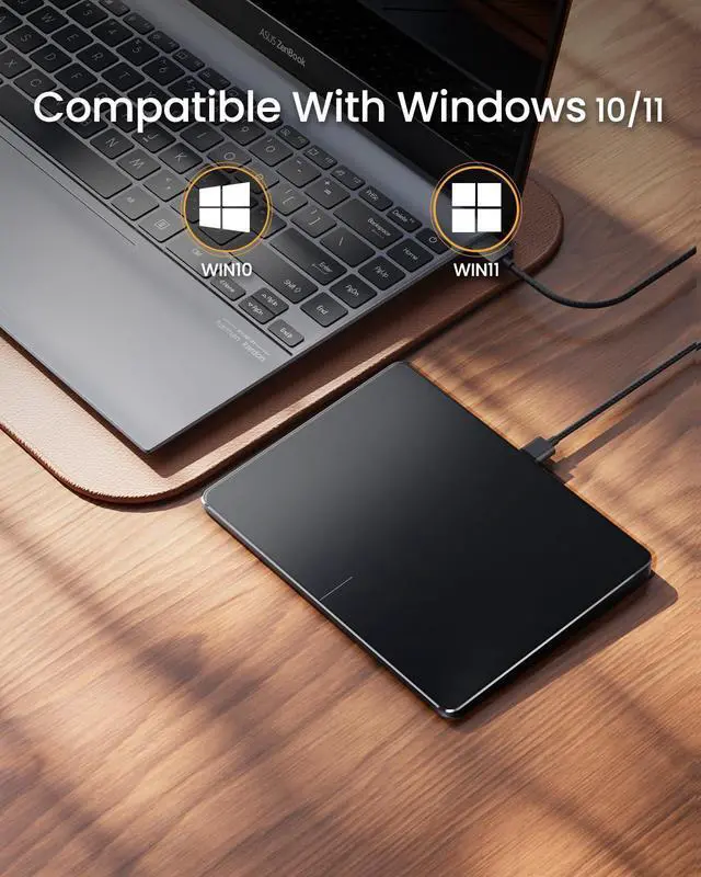 Alt view image 2 of 5 - ProtoArc Wired USB Trackpad for Windows 10/11, Large High-Precision Wired Trackpad Mouse with Multi-Gesture, Ultra Slim Portable Aluminum Touchpad Mouse for Computer/Desktop/Laptop, Black