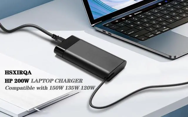 Alt view image 3 of 3 - HSXIRQA 200W AC Charger Compatible with HP ZBook 15 15v 17 G3 G4 G5 G6 Power/Fury/Create/Firefly G7 G8 G9 G10 G11 ZBook Studio x360 G3 G4 G5 G6 G7 G8 G9 G10 G11 ZHAN 99 Elitebook 1050 Laptop