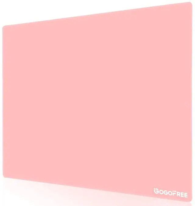 Main image of Glass Mousepad with Hard Surface for Gaming, Ultra Smooth Mouse Mat, Water-Resistant Large Mouse Pad Precision Speed Control for Esport Games/Office, Pink XL(15.7×19.6)