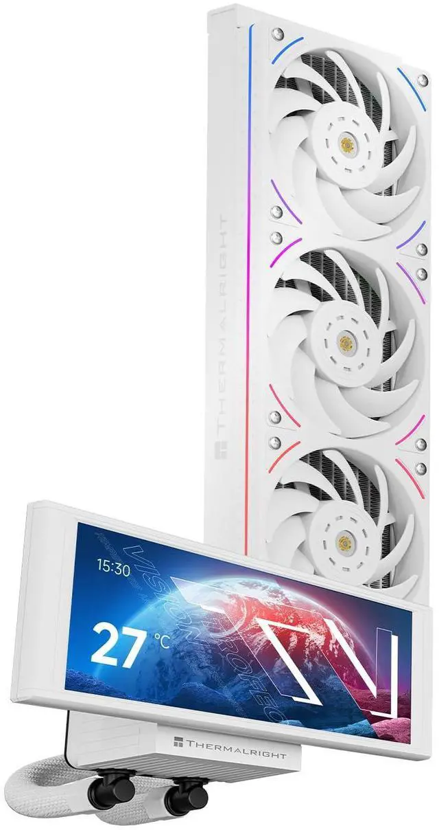 Main image of Thermalright Trofeo Vision 360 ARGB White CPU AIO Cooler,6.86-inch LCD Long Screen High-Performance 360mm Water-Cooled Radiator, IPS LCD Screen with 1280x480 Resolution,for AM4/AM5,Intel LGA1851/1700