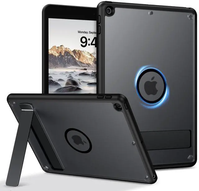 Main image of Telaso for iPad 9th/8th/7th Generation Case, iPad 10.2 inch 2021/2020/2019 Magnetic Case with Invisible Portrait/Landscape Stand Translucent Matte Back Soft TPU Bumper Protective Cover, Black