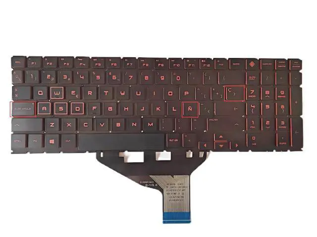 Alt view image 2 of 3 - Laptop Replacement Latin Spanish Layout Keyboard for HP Omen 15-DC 15-DC1018ca 15-DC1085NR 15-DC0010CA 15-DC0010NR 15-DC0020CA 15-DH 15-DH002NR 15-DH001 15-DH0161TX 15-DH101NR Red Backlit