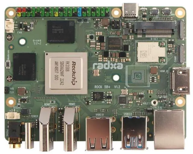 Main image of Radxa Rock 5B+ RK3588 8-core CPU, GPU & NPU Support, 8K HDMI, LPDDR5 RAMSBC,Single Board Computer (Radxa Rock 5B+ 32GB)