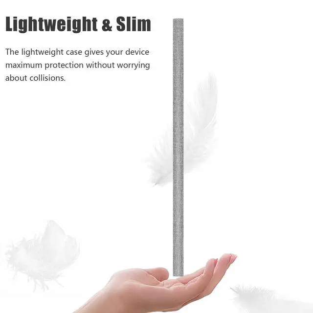 Alt view image 5 of 5 - E NET-CASE Case for Kindle Scribe (2024/2022 Released) - Lightweight and Hard Back Shell Protective Book Folio Cover with Auto Sleep Wake for Kindle Scribe 10.2" 2024/2022 with Pen Holder (Gray)