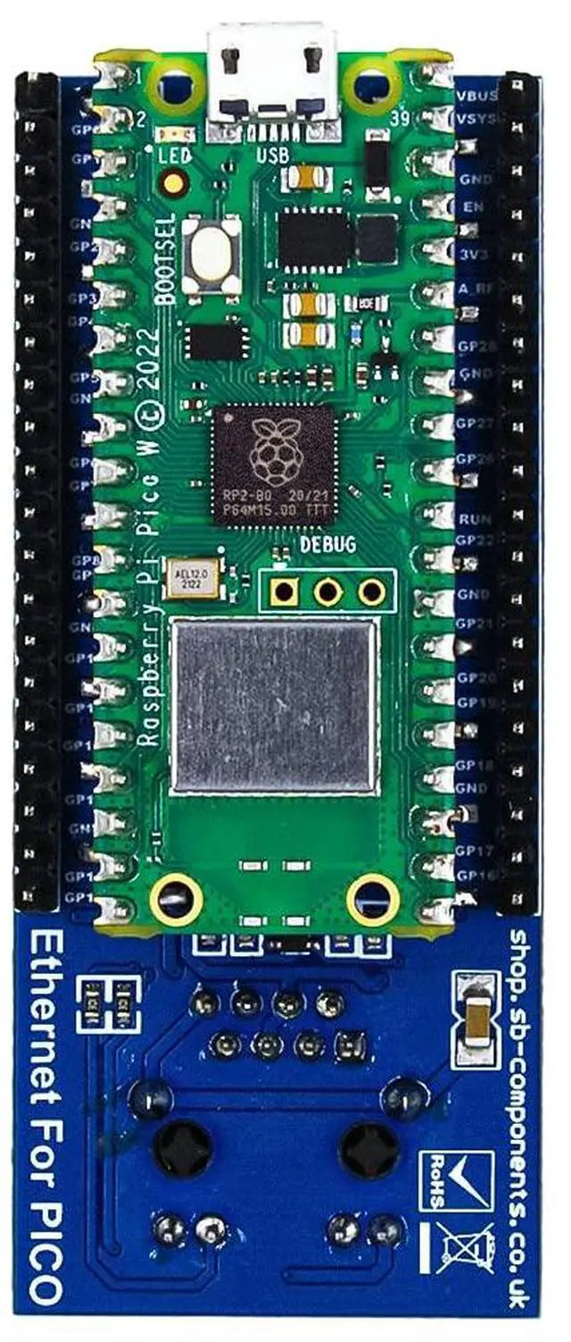 Alt view image 2 of 5 - NetPi - Ethernet HAT for Raspberry Pi Pico, Plug & Play RJ45 Port Ethernet Board for Raspberry Pico & Pico W with 1.3" LCD Display