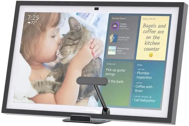 Main image of Almoz Show 15 Stand Aluminum, Tilt Stand for Show 15.6" Smart Display and Up to 18" iPad/Tablets, with Storage Tray, Compact Size, Durable and Stable (Black)