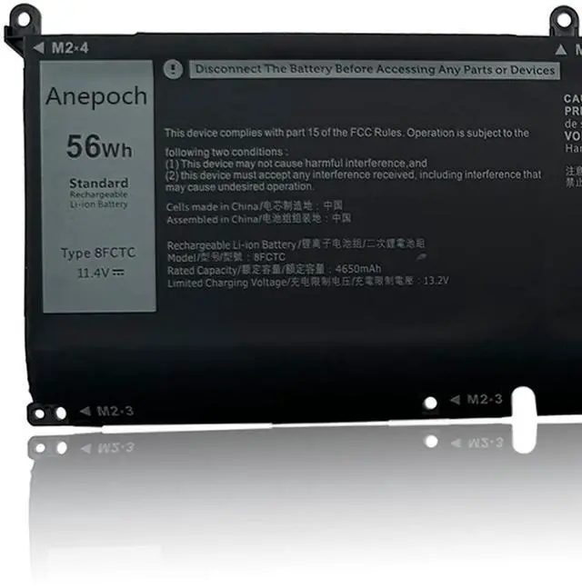Alt view image 4 of 5 - Anepoch 8FCTC Laptop Battery Replacement for Dell XPS 15 9500 Precision 5550 Alienware M15 R3 R4 M17 Series Notebook 69KF2 08FCTC 070N2F 0M59JH 0DVG8M 70N2F 0P8P1P 11.4V 56Wh 4650mAh