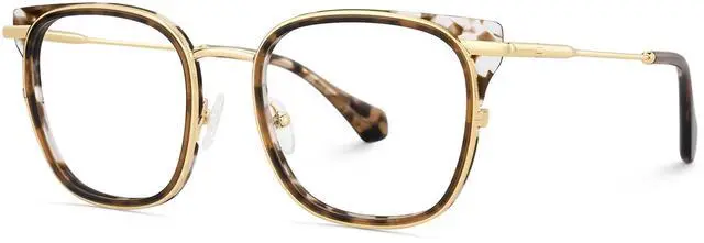 Main image of Zeelool Square Blue Light Blocking Glasses for Women, Tortoise Glasses Computer Eyeglasses with Anti UV, Eyestrain and Glare Lens ZJGX922152-03B