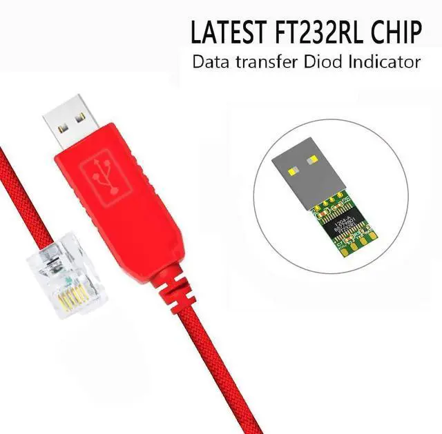 Alt view image 2 of 5 - Feanteek USB to RJ12 Control Cable for Skywatcher AZ-GTI and AZ-GTE, for Computerized Alt-Az Tracking Mount Hand Controller Port for Skywatcher EQMOD EQDIR Cable (1.8M)