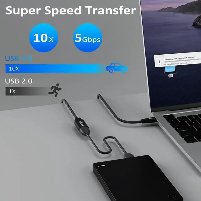 Alt view image 5 of 5 - Kxable USB 3.0 Active Extension Cable 25 Feet, Type A Male to Female Extender Cord, USB Repeater Cable with Signal Booster & USB Power Supply, for Laptop, Hard Drive, Printer, Webcam, Xbox, VR, PS4