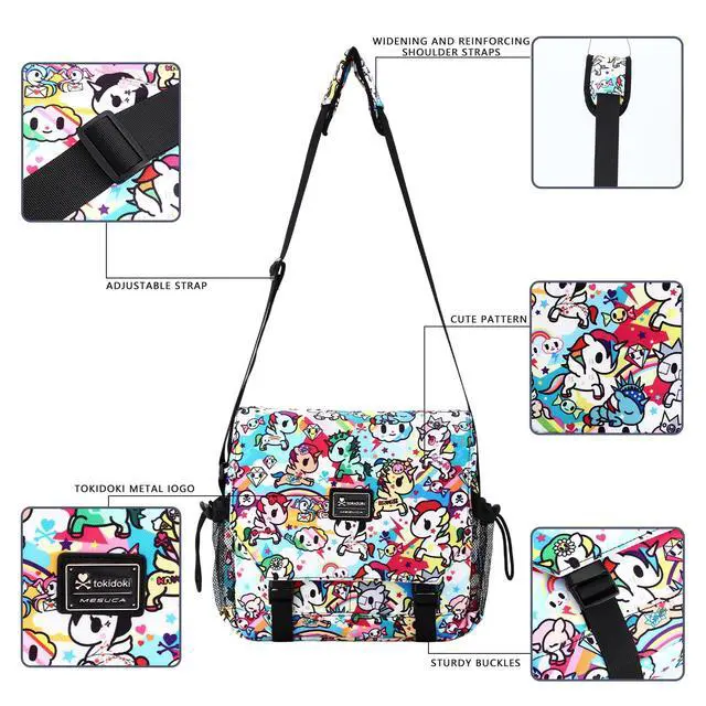 Alt view image 4 of 5 - Tokidoki Messenger Bag for Women Men,Cute Purse Shoulder Bag Briefcase Business Bag with Shopping Travel School Work(Yellow)