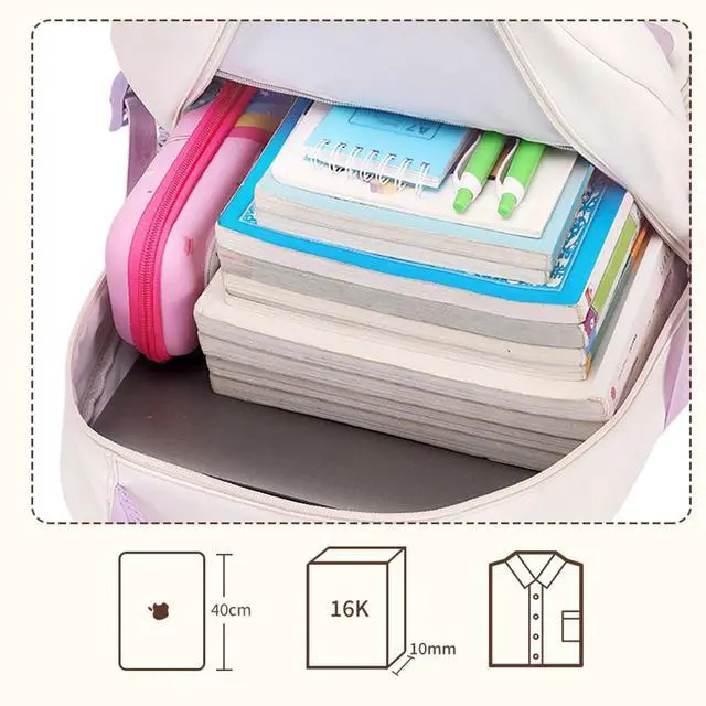 Alt view image 5 of 5 - Aufona School Backpack for Teen Girls, 15.6" Laptop Backpack School Bag Middle High School College Bookbag Travel Daypack (Black)