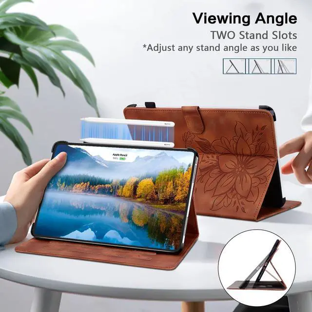 Alt view image 4 of 5 - KEFBWAO Case for iPad Air 13 Inch Case 2025 M3/2024 M2, Auto Wake/Sleep Supports Pencil Pro and Pencil(USB-C) Magnetic Clasp for iPad Air 13 Cover, Brown