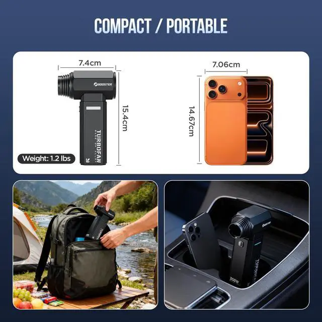 Alt view image 2 of 5 - PinoTec Electric Air Duster, Metal Shell,150000RPM Brushless Motor, Super Power Compressed Air Duster, 3-Gear Adjustable Dust Blower,One-tap Booster, Electric Duster for PC, Car, House, Outdoor