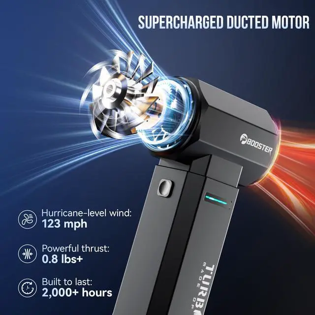 Alt view image 3 of 5 - PinoTec Electric Air Duster, Metal Shell,150000RPM Brushless Motor, Super Power Compressed Air Duster, 3-Gear Adjustable Dust Blower,One-tap Booster, Electric Duster for PC, Car, House, Outdoor