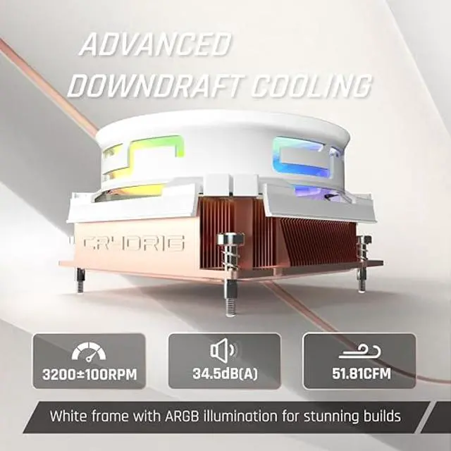 Alt view image 2 of 5 - CRYORIG C5 CU Vapor Chamber Low Profile CPU Cooler  Full Copper Fin Stack  Compact SFF Cooling  AMD AM4/AM5  Intel LGA 1150/1200/1851/1700