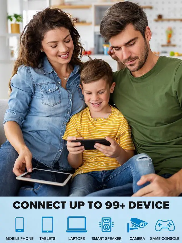 Alt view image 5 of 5 - 2025 AX3000 WiFi 6 Extender-Dual Band (2.4G/5.8G), WiFi Extender Signal Booster with Gigabit Ethernet Port, Access Point, No Required App, Long Range WiFi Booster, Easy Setup and Faster Speed (Silver)