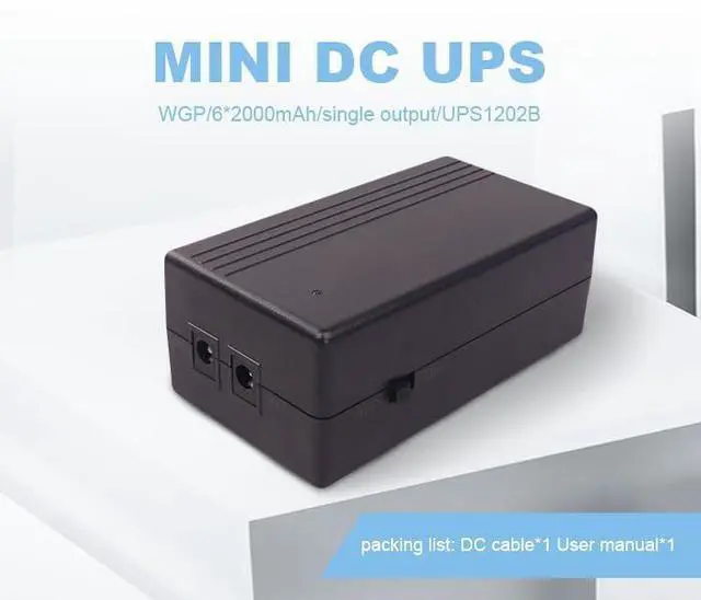 Alt view image 5 of 5 - 12V 2A Mini UPS 4 Channels, 15600mAH DC Home Router UPS with 4 Interfaces, Rechargeable Battery Backup for LED Light Strip, CCTV Camera, Router (15700)