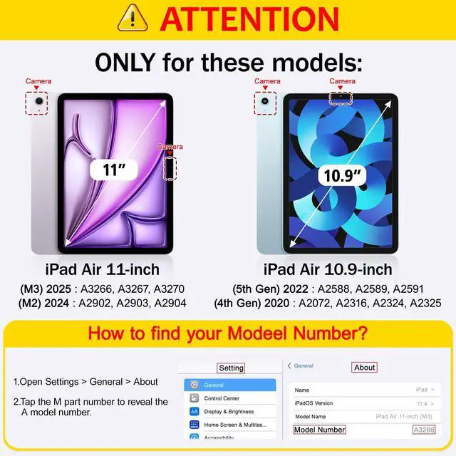 Alt view image 2 of 5 - Tuiklol Case for iPad Air 11'' (M3 2025/M2 2024) 6th Gen/iPad Air 10.9'' 2022 2020 Air 5th /4th Gen, Buit in Pencil Holder with Shockproof Cover Clear Transparent Back Auto Wake/Sleep, Bow-Purple