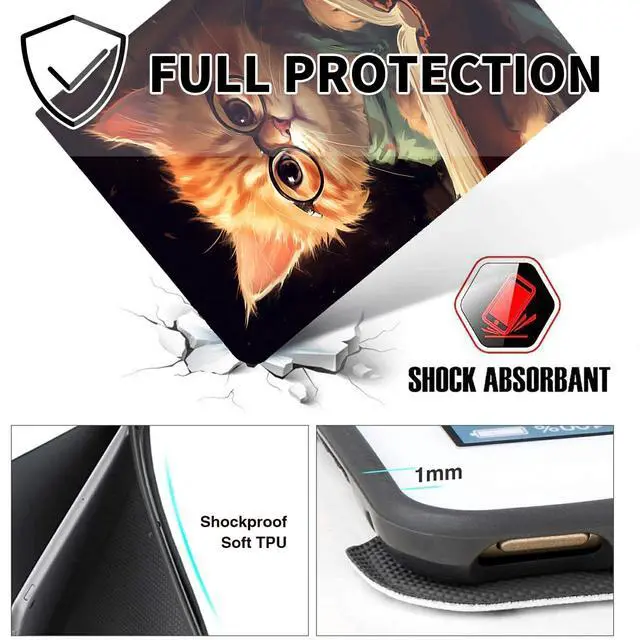 Alt view image 5 of 5 - BEOTIWAD for All-New Amazon Fire Max 11 Tablet (13th Generation,2023 Release),PU Leather Multi-Angle Anti Slide Stand Cases with Auto Wake/Sleep for Fire Max 11 2023 Tablet,Kitten with Glasses