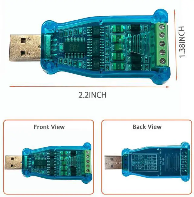 Alt view image 3 of 5 - DSD TECH SH-U11 USB to RS485 RS422 Converter with FTDI FT232R Chip Work for Modbus