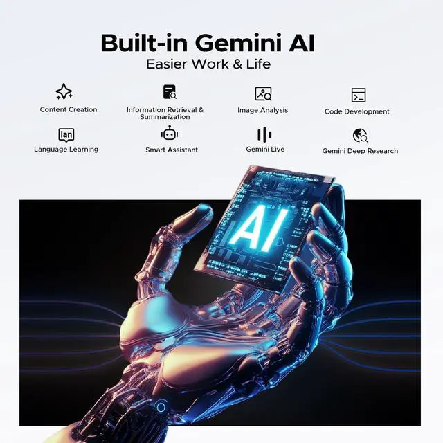 Alt view image 4 of 5 - DOOGEE U13 13 inch Tablet with Gemini AI,Android 16 Tablet,11000mAh Battery,32GB+256GB,2.2Ghz Octa-Core Processor,90Hz Display Gaming Tablets,13MP+8MP,7.9mm Ultra-Thin Body,Face Unlock,Black