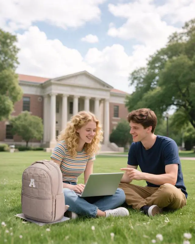 Alt view image 2 of 5 - WANDF Initial Laptop Backpack for Women, Quilted Puffer 14 Inch College Backpack, Personalized Water-Resistant Travel Backpack Daypack (Khaki A)