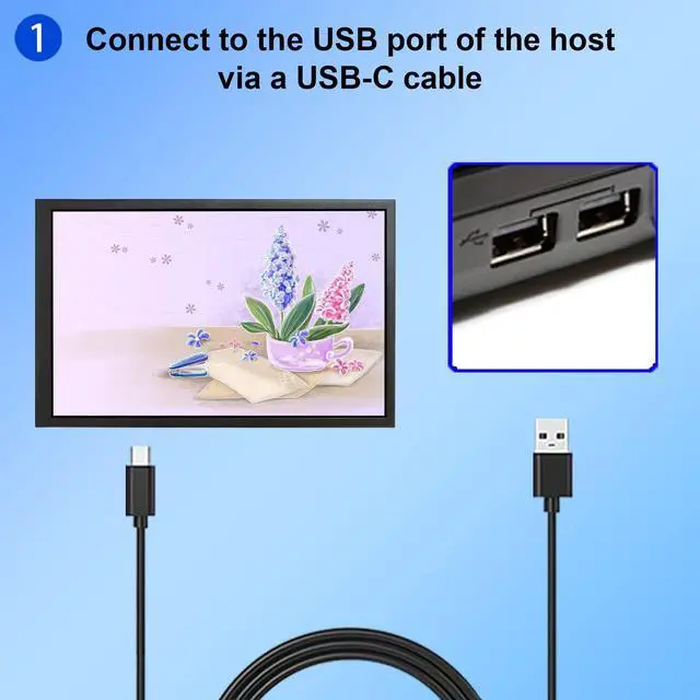 Alt view image 4 of 5 - VSDISPLAY 8 Inch 1280x800 IPS LCD Monitor Portable Small Display Supports Theme Edit for Computer PC Case Inside Screen Monitoring CPU GPU RAM Temp Data,Black