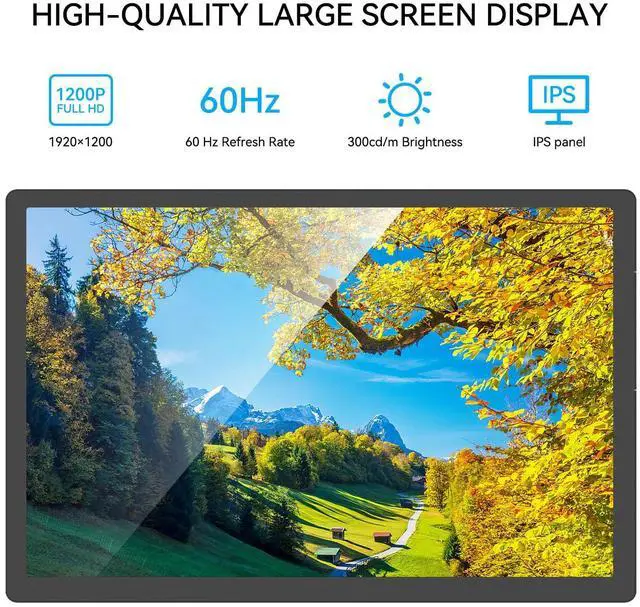 Alt view image 5 of 5 - ADREAMER 13.3" Triple Screen Laptop Monitor Extender, Detachable 3 Screen Monitor for Laptop 13"-16", 1920x1200 IPS 16:10, 1 Cable for 3 Displays, Compatible with Wins/Mac.